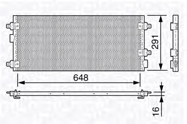 Конденсатор, кондиционер MAGNETI MARELLI 350203647000