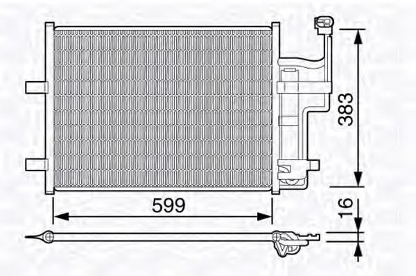 Конденсатор, кондиционер MAGNETI MARELLI 350203667000