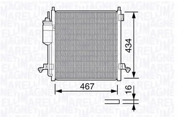 Конденсатор, кондиционер MAGNETI MARELLI 350203668000