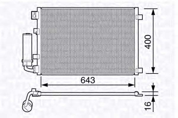 Конденсатор, кондиционер MAGNETI MARELLI 350203670000