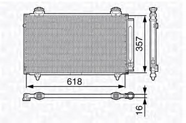 Конденсатор, кондиционер MAGNETI MARELLI 350203675000