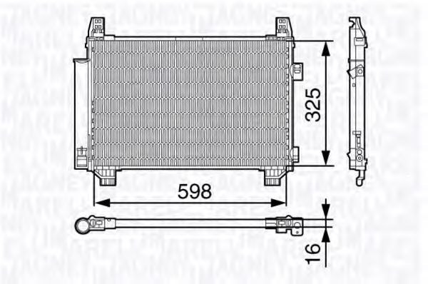 Конденсатор, кондиционер MAGNETI MARELLI 350203678000