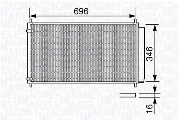 Конденсатор, кондиционер MAGNETI MARELLI 350203685000