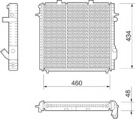 Радиатор, охлаждение двигателя MAGNETI MARELLI 350213253000