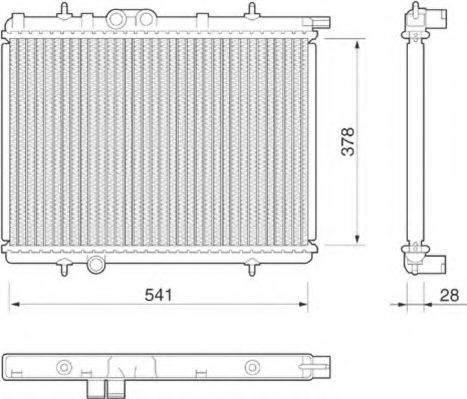 Радиатор, охлаждение двигателя MAGNETI MARELLI 350213797000