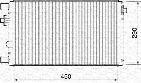 Радиатор, охлаждение двигателя MAGNETI MARELLI 350213815000