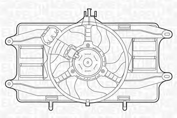 Вентилятор, охлаждение двигателя MAGNETI MARELLI 069422023010