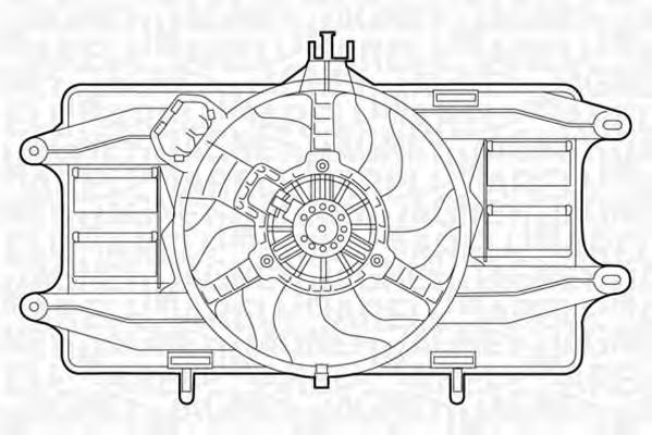 Вентилятор, охлаждение двигателя MAGNETI MARELLI 069422024010