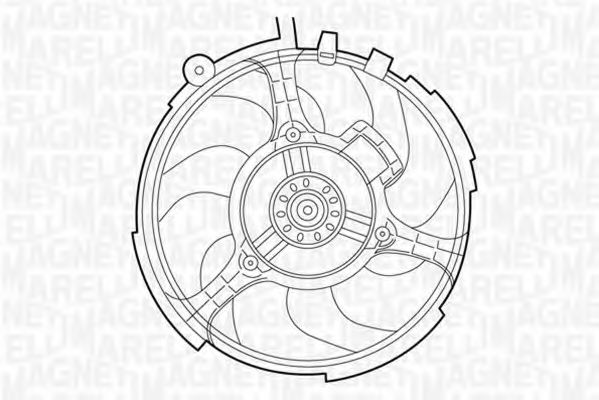 Вентилятор, охлаждение двигателя MAGNETI MARELLI 069422030010