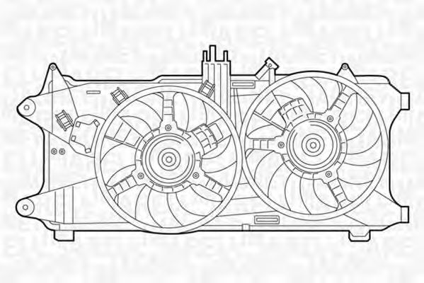 Вентилятор, охлаждение двигателя MAGNETI MARELLI 069422034010