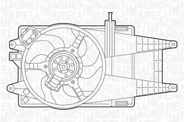 Вентилятор, охлаждение двигателя MAGNETI MARELLI 069422045010