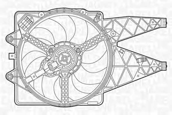 Вентилятор, охлаждение двигателя MAGNETI MARELLI 069422238010