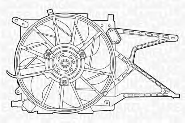 Вентилятор, охлаждение двигателя MAGNETI MARELLI 069422334010