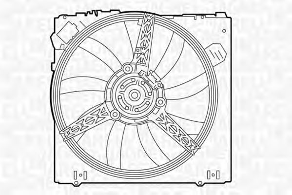 Вентилятор, охлаждение двигателя MAGNETI MARELLI 069422344010