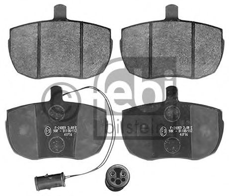 Комплект тормозных колодок, дисковый тормоз FEBI BILSTEIN 116127