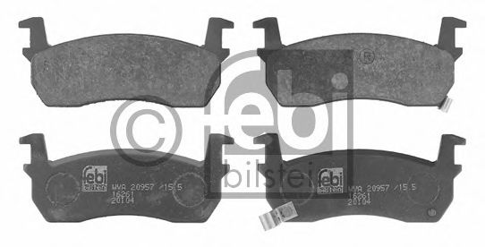 Комплект тормозных колодок, дисковый тормоз FEBI BILSTEIN 16261