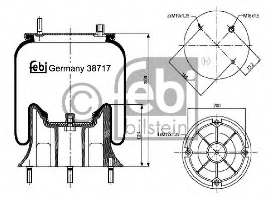 Кожух пневматической рессоры FEBI BILSTEIN 38717