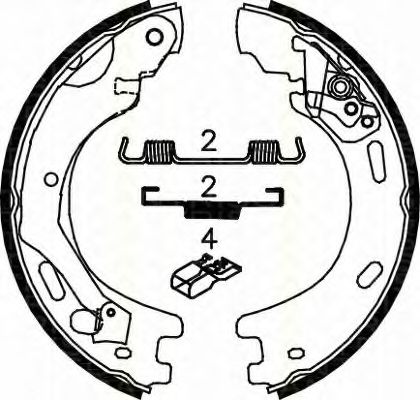Комплект тормозных колодок, стояночная тормозная система TRISCAN 8100 17015