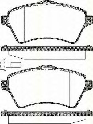 Комплект тормозных колодок, дисковый тормоз TRISCAN 3580