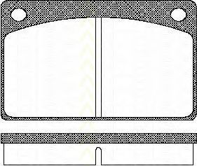 Комплект тормозных колодок, дисковый тормоз TRISCAN 8110 27602