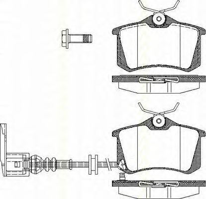 Комплект тормозных колодок, дисковый тормоз TRISCAN 8110 29036