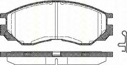Комплект тормозных колодок, дисковый тормоз TRISCAN 8110 42009