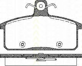Комплект тормозных колодок, дисковый тормоз TRISCAN 8110 69012