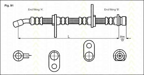 Тормозной шланг TRISCAN 8150 10212