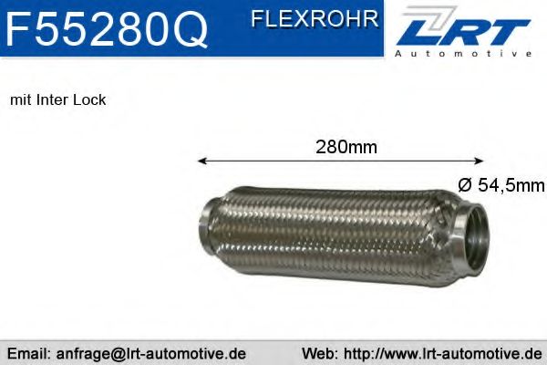 Гофрированная труба, выхлопная система LRT F55280Q