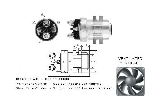 Тяговое реле, стартер ERA 1404