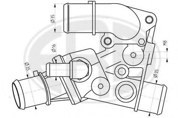 Термостат, охлаждающая жидкость ERA 350162