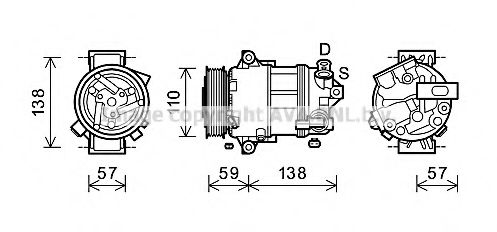 Компрессор, кондиционер AVA QUALITY COOLING ALK133