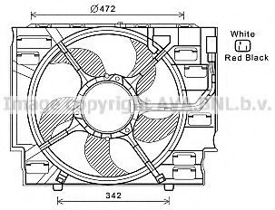 Вентилятор, охлаждение двигателя AVA QUALITY COOLING BW7536