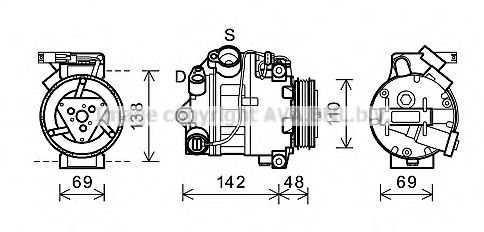 Компрессор, кондиционер AVA QUALITY COOLING BWAK443