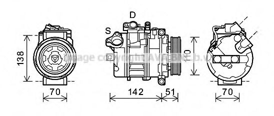 Компрессор, кондиционер AVA QUALITY COOLING BWK417