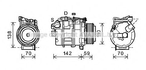 Компрессор, кондиционер AVA QUALITY COOLING BWK418