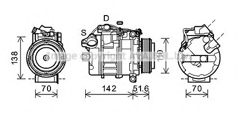 Компрессор, кондиционер AVA QUALITY COOLING BWK427