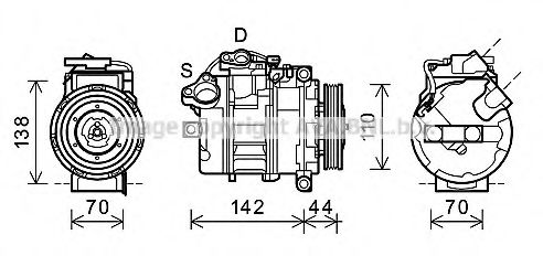 Компрессор, кондиционер AVA QUALITY COOLING BWK429