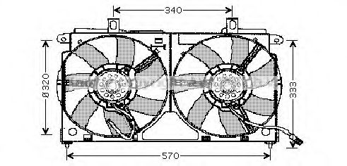 Вентилятор, охлаждение двигателя AVA QUALITY COOLING CN7523