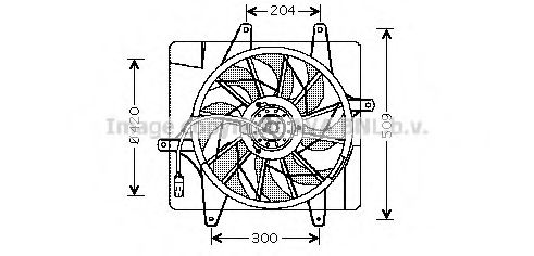 Вентилятор, охлаждение двигателя AVA QUALITY COOLING CR7505