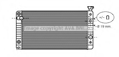 Радиатор, охлаждение двигателя AVA QUALITY COOLING CT2023