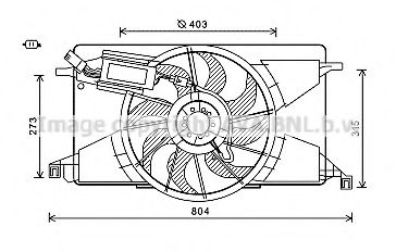 Вентилятор, охлаждение двигателя AVA QUALITY COOLING FD7565