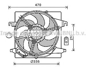 Вентилятор, охлаждение двигателя AVA QUALITY COOLING FD7567