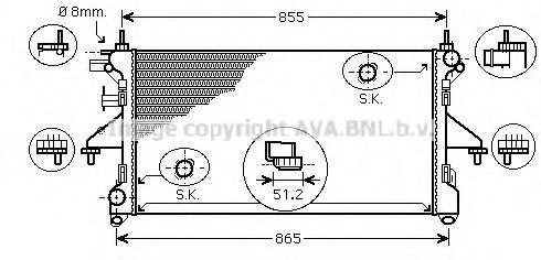 Радиатор, охлаждение двигателя AVA QUALITY COOLING FT2398