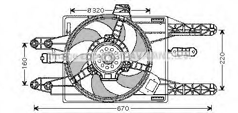 Вентилятор, охлаждение двигателя AVA QUALITY COOLING FT7549