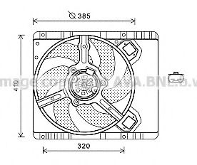 Вентилятор, охлаждение двигателя AVA QUALITY COOLING FT7577