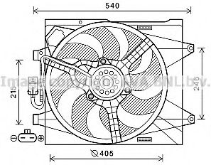 Вентилятор, охлаждение двигателя AVA QUALITY COOLING FT7582