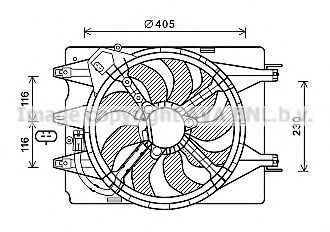 Вентилятор, охлаждение двигателя AVA QUALITY COOLING FT7601