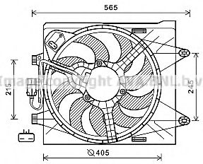 Вентилятор, охлаждение двигателя AVA QUALITY COOLING FT7605