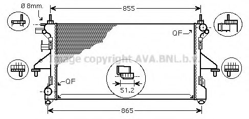 Радиатор, охлаждение двигателя AVA QUALITY COOLING FTA2399